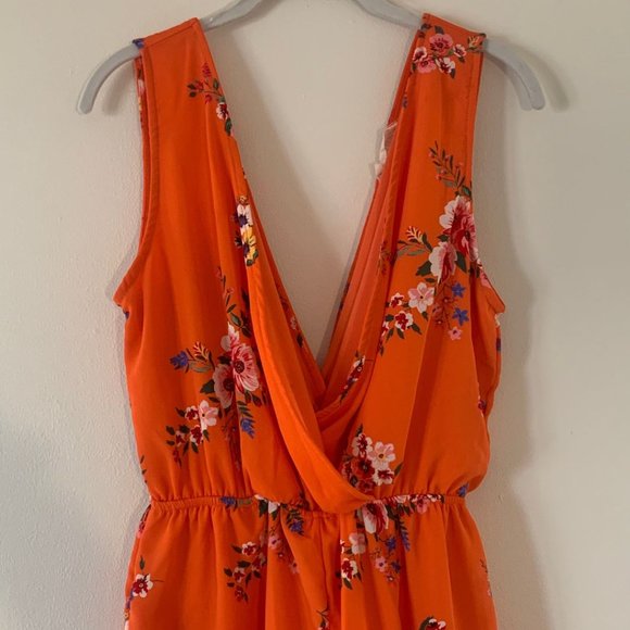 Peach Love California Floral Romper Small - Picture 3 of 5